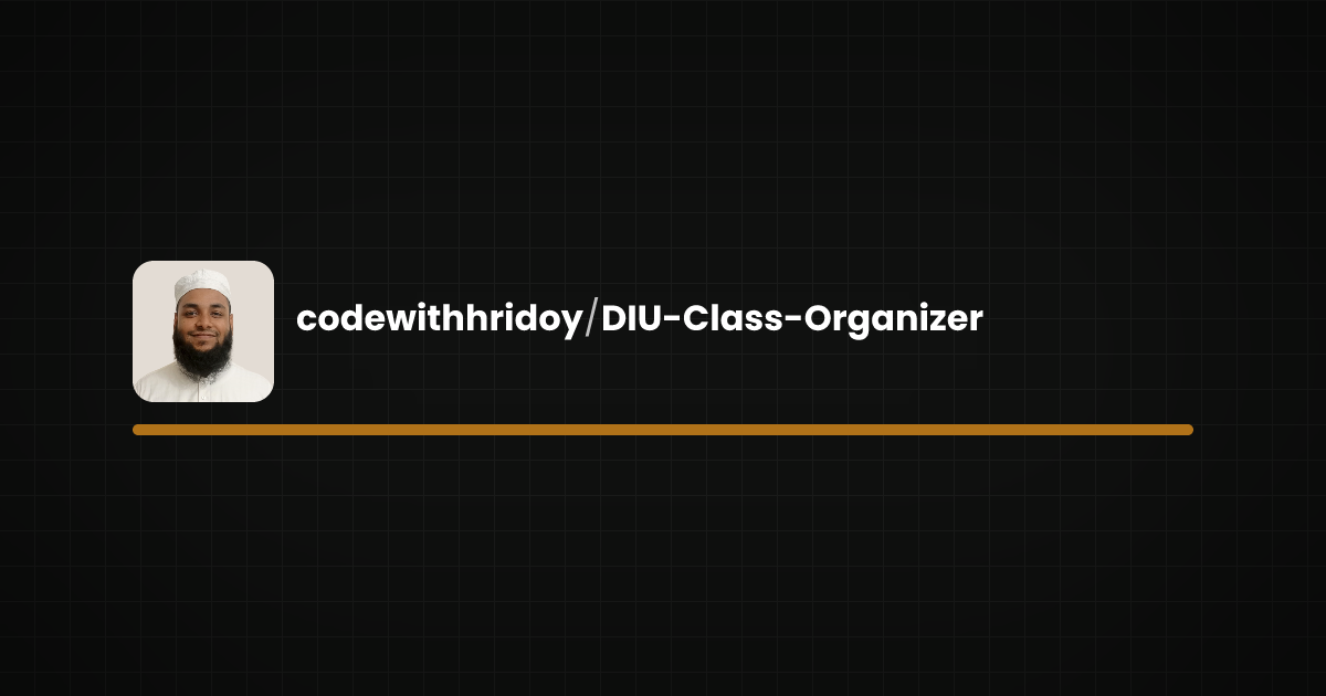 Preview of DIU-Class-Organizer